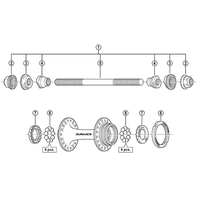 Shimano Spares 1/4-inch Ball Bearing 18-pack in Black/Charcoal-1