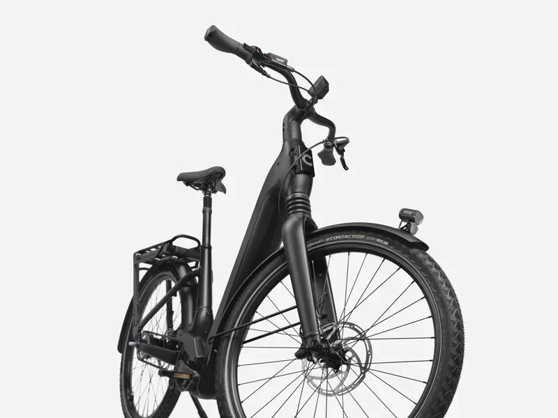 Cannondale Mavaro 2 Low Step-Thru Electric City Bike in Matte Black-1
