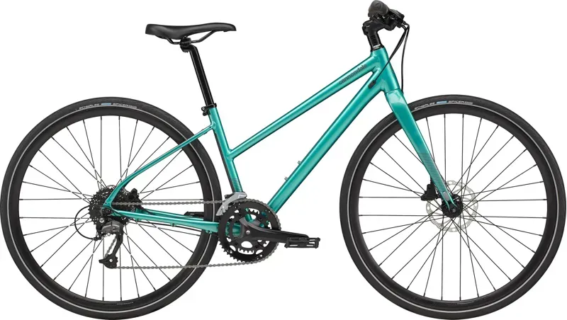 Cannondale Quick 3 Remixte Hybrid Bike in Turquoise