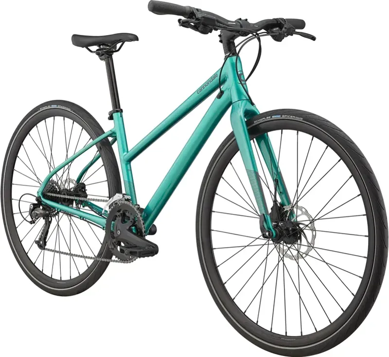 Cannondale Quick 3 Remixte Hybrid Bike in Turquoise-1