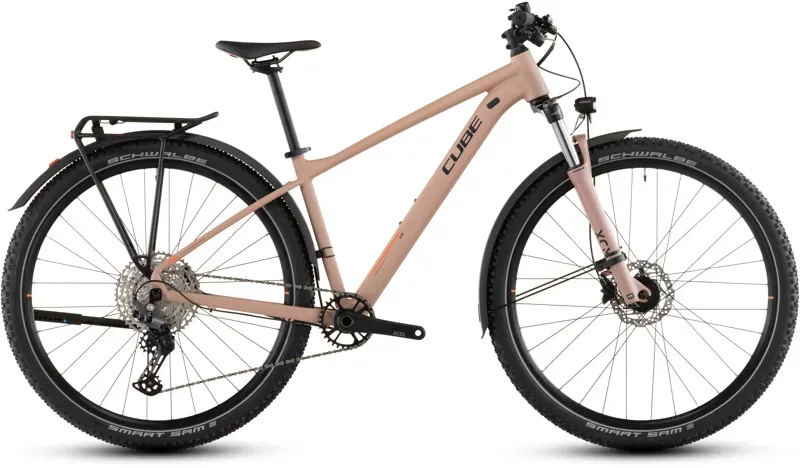Cube Aim SLX FE Mountain Bike in Blush Rose/Black