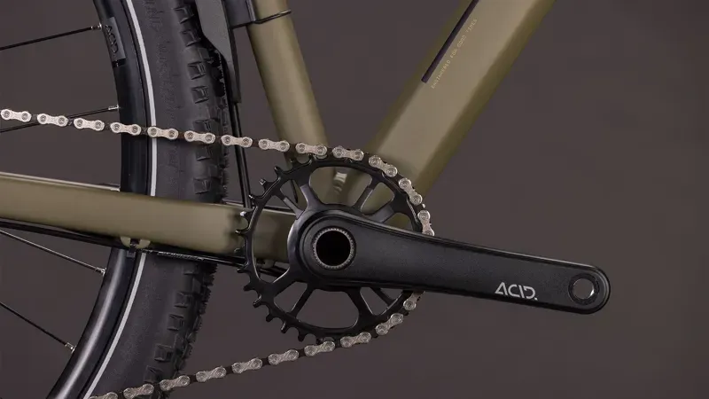 Cube Aim SLX FE Mountain Bike in Dusty Olive/Gold-6