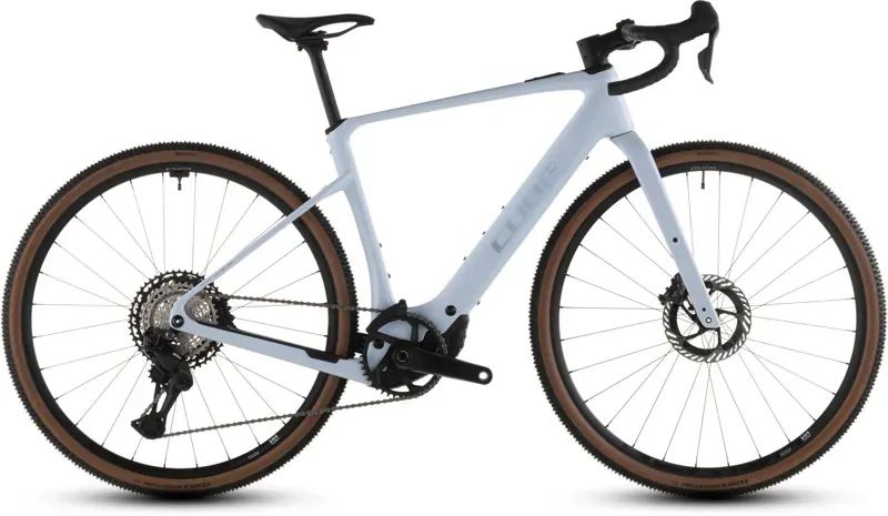 Cube Nuroad Hybrid C:62 SLX 400x E-Gravel Bike in Ice Blue/Prism