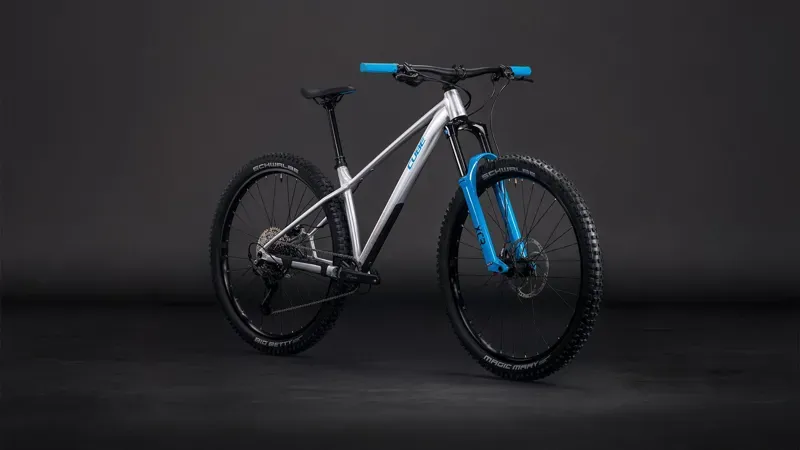 Cube Reaction TM One Mountain Bike In Raw Metal/Blue-1