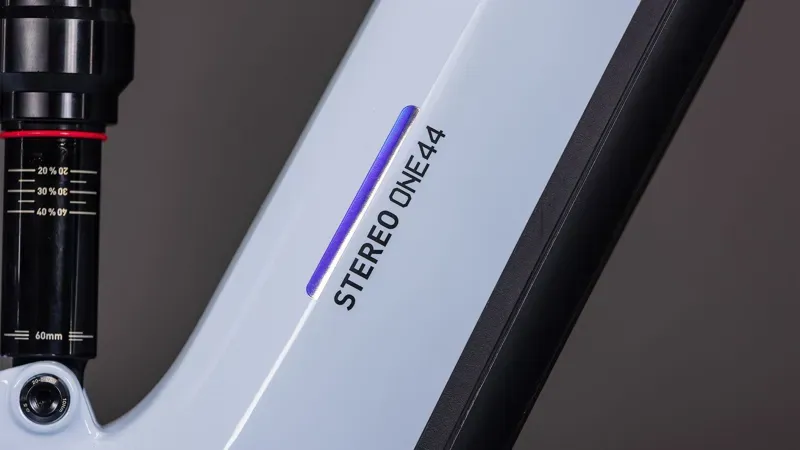 Cube Stereo Hybrid One44 EX 800 E-MTB in Ice Blue/Prism-4