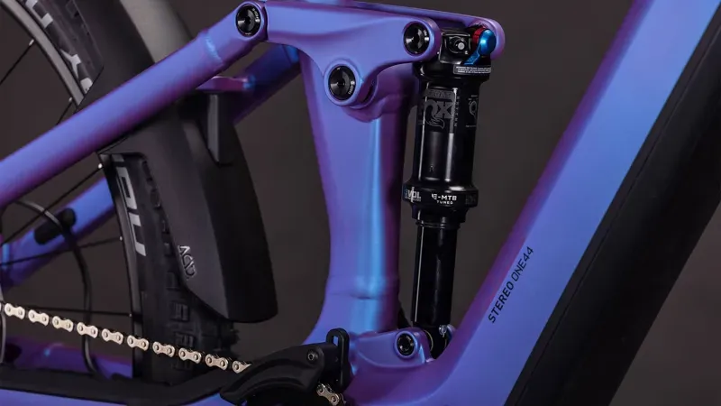 Cube Stereo Hybrid One44 Exc 800 E-MTB in Blue Iris/Black-6