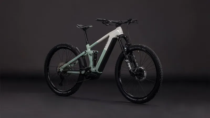 Cube Stereo Hybrid One44 Exc 800 E-MTB in Desert Stone/Dried Herbs-1