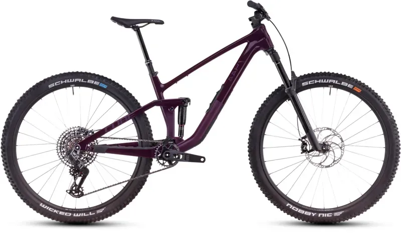 Cube Stereo One44 C:68X SLX 29 Mountain Bike in Liquid Violet/Black