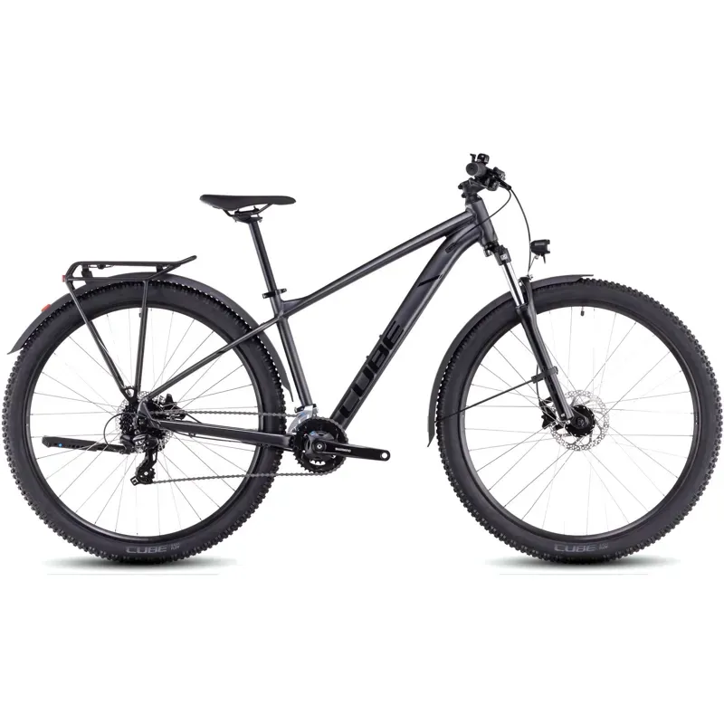 Cube Aim One Allroad Mountain Bike in Slate Black/Black