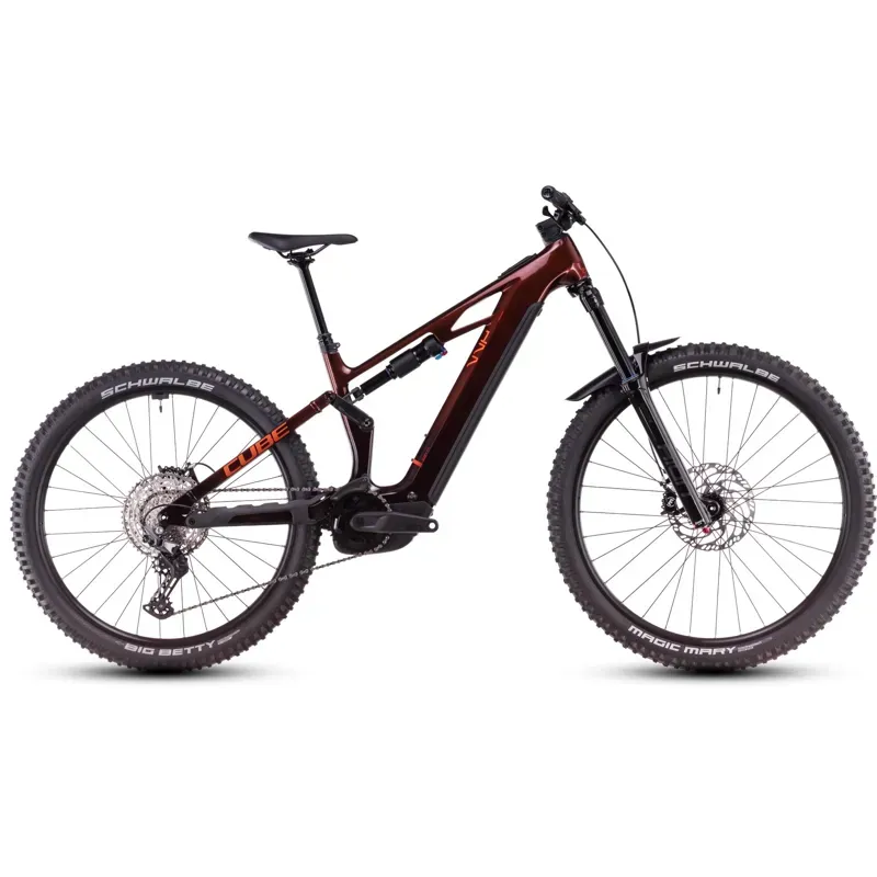 Cube Stereo Hybrid One77 HPC Race eMountain Bike in Liquid Orange/Orange