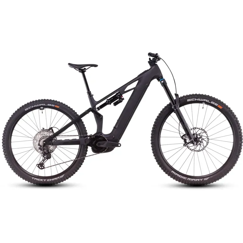 Cube Stereo Hybrid One77 HPC SLX eMountain Bike in Blackline