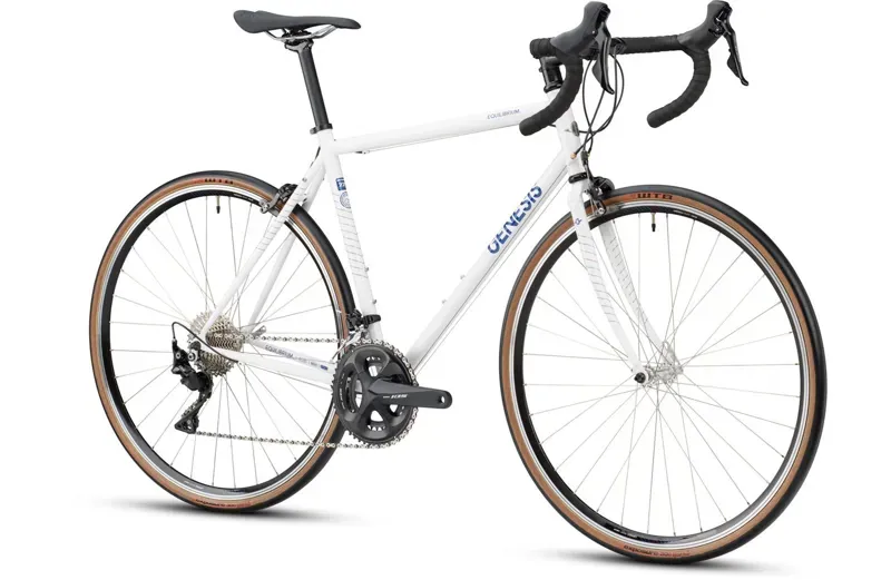 Genesis Equilibrium Steel Road Bike in White-1