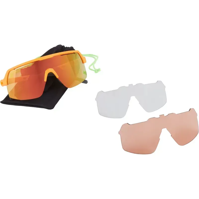 Madison Eyewear Crypto Air 3 Lens Pack Sunglasses in Mango Orange-4