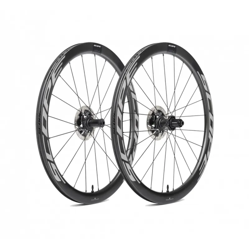 R4 Disc Carbon Road Wheelset White 45mm disc brake