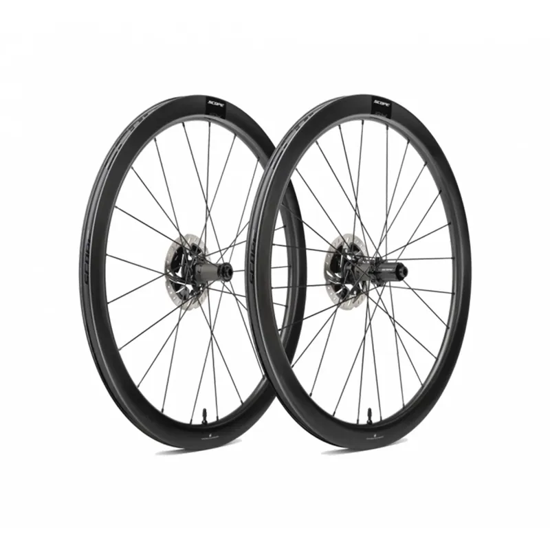 R4 Rim Carbon Road Wheelset Black 45mm rim brake