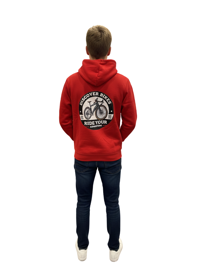 Red Hoodie Black Logo