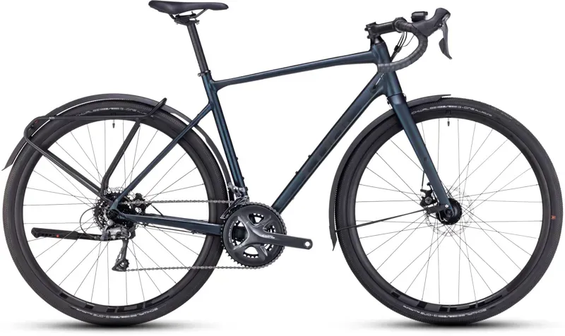 Cube Nuroad FE Gravel Bike in Deep Blue/Metal Grey-1